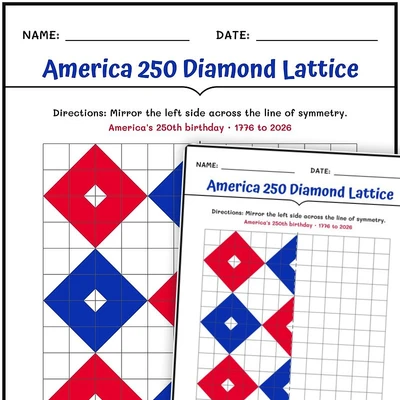 America 250 Diamond Burst - worksheet educational content