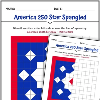 America 250 Star Spangled - worksheet educational content