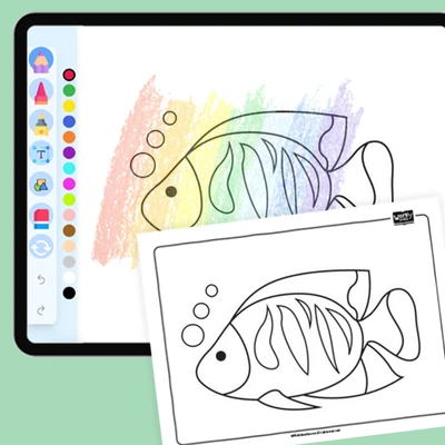 Rosy Red Guppy - coloring educational content