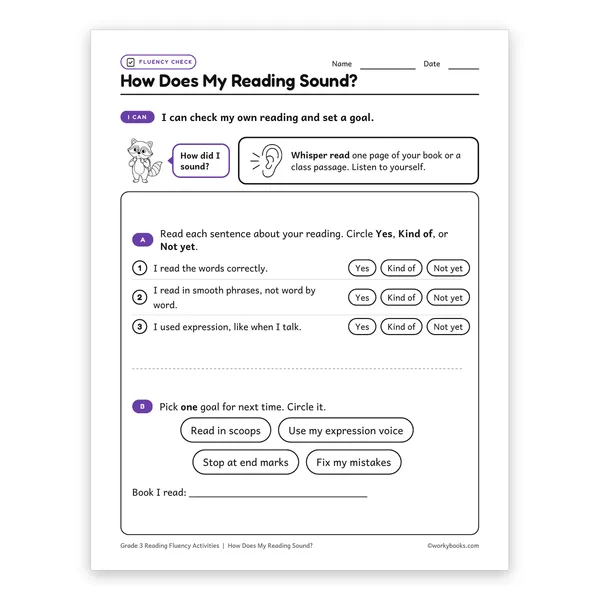 How Does My Reading Sound? worksheet