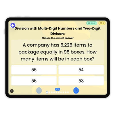 Division with Multi-Digit Numbers and Two-Digit Divisors - game educational content
