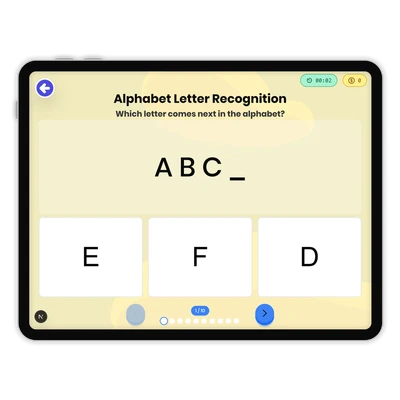 Alphabet Letter Recognition - game educational content