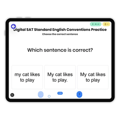Digital SAT Standard English Conventions Practice - game educational content