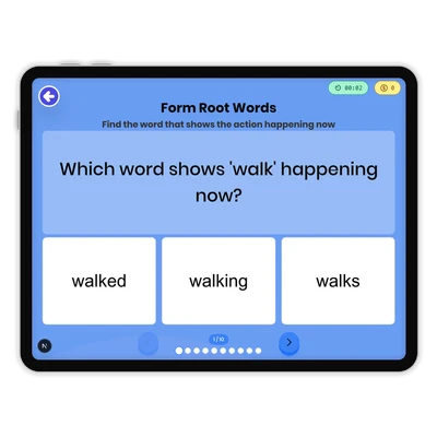 Form Root Words - game educational content