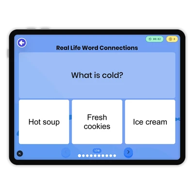 Real Life Word Connections - game educational content