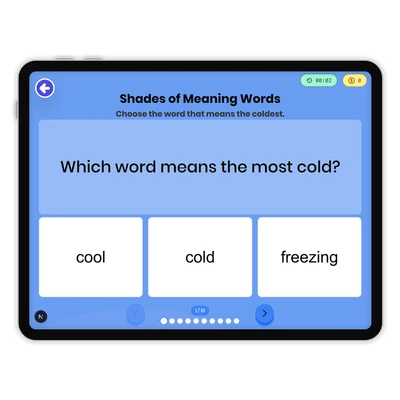 Shades of Meaning Word - game educational content