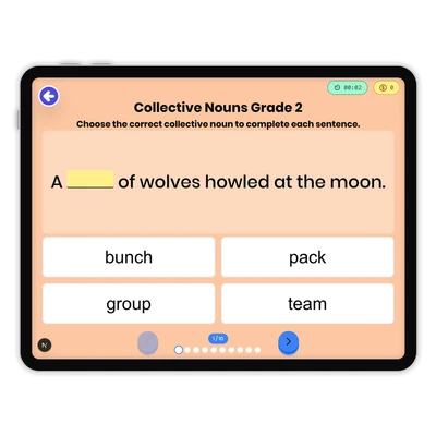 Collective Nouns - game educational content