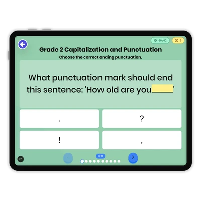 Capitalization and Punctuation - game educational content