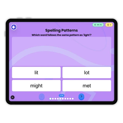 Spelling Patterns - game educational content