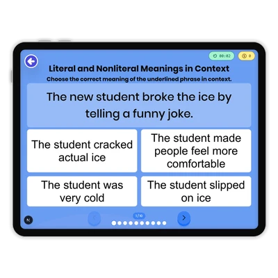 Literal and Nonliteral Meanings in Context - game educational content