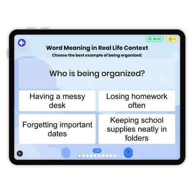 Word Meaning in Real Life Context - game educational content