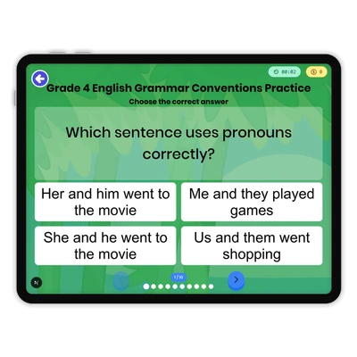 Sentence Structure and Punctuation - game educational content