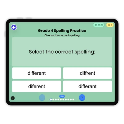 Spelling Practice - game educational content