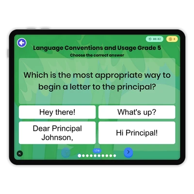 Language Conventions and Usage - game educational content