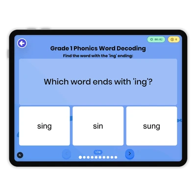 Phonics Word Decoding - game educational content