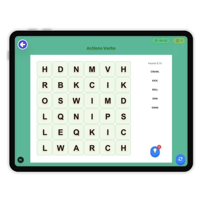 Actions Verbs - game educational content