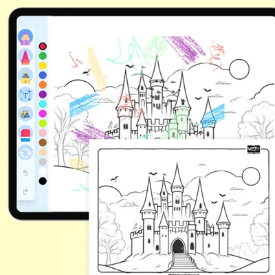Vampire's Castle - coloring educational content
