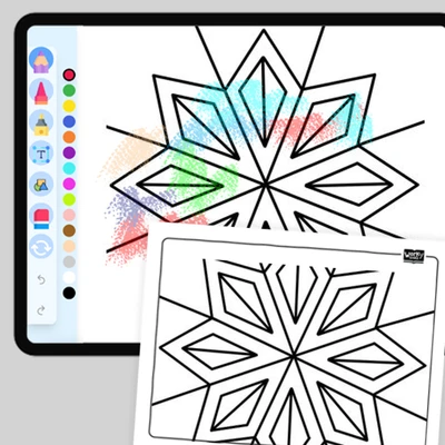 Hexagon Zentangle - coloring educational content