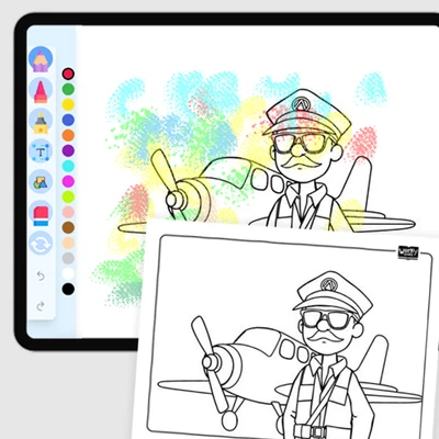 Pilot - coloring educational content