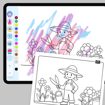 Gardener - coloring educational content