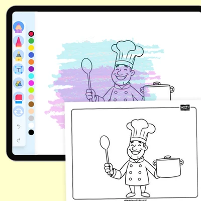 Chef - coloring educational content