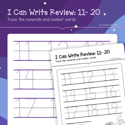 Numbers 0—20 - worksheet educational content
