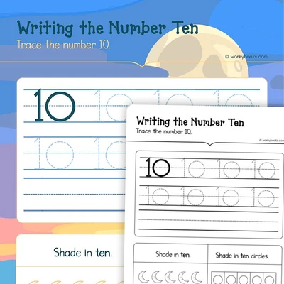 I can read write and count 10 - worksheet educational content
