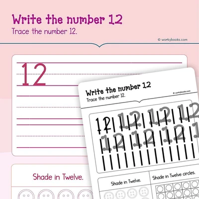 I can read write and count 12 - worksheet educational content