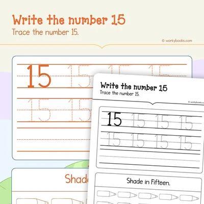 I can read write and count 15 - worksheet educational content