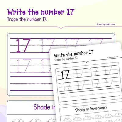 I can read write and count 17 - worksheet educational content