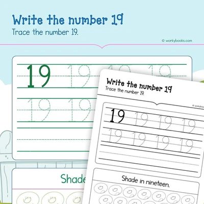 I can read write and count 19 - worksheet educational content