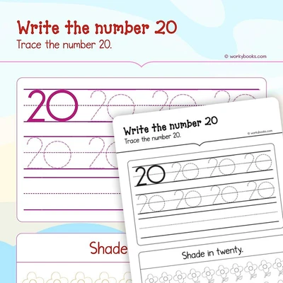 I can read write and count 20 - worksheet educational content
