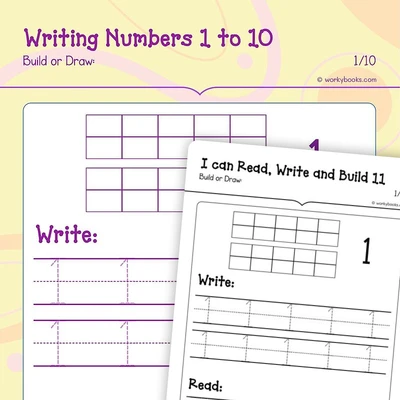 Writing Numbers 1 to 10 - worksheet educational content
