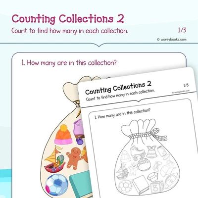 Counting Collections 2 - worksheet educational content