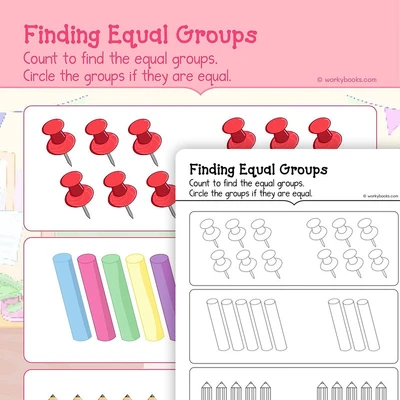 Finding Equal Groups - worksheet educational content