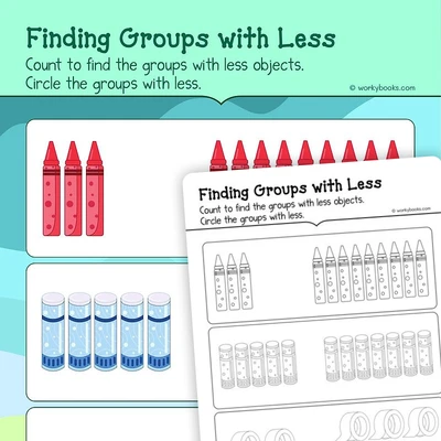 More Than / Less Than - worksheet educational content