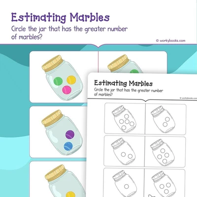 Counting Marbles - worksheet educational content