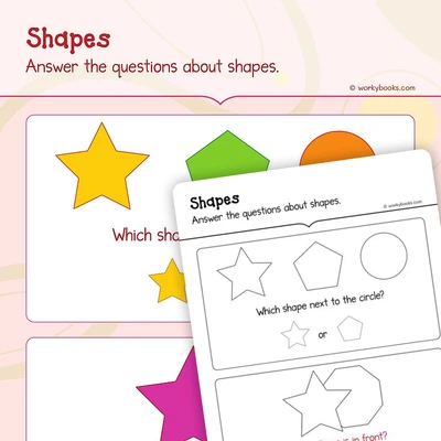 Relative Position and Shapes - worksheet educational content