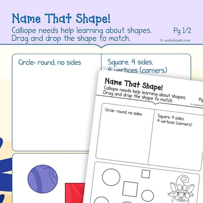 Name that Shape - worksheet educational content