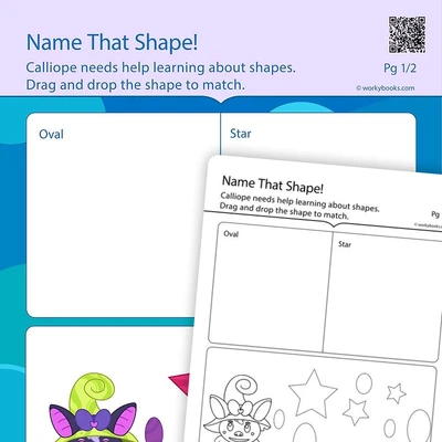 Name the 2D Shape - worksheet educational content