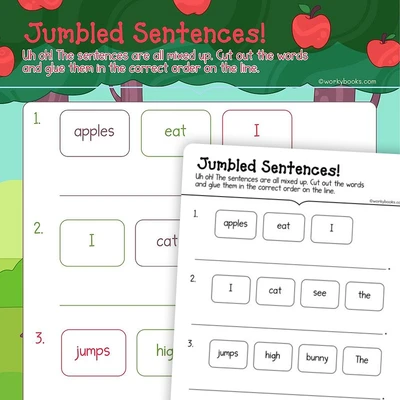 Jumbled Sentences! - worksheet educational content