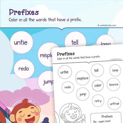 Prefixes - worksheet educational content