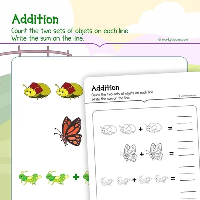 Addition - worksheet educational content