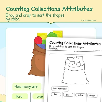 Counting Collections | Attributes - worksheet educational content
