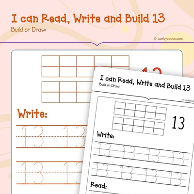 Read, Write and Build 13 - worksheet educational content