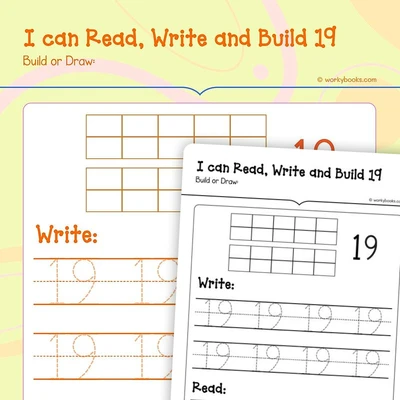 Read, Write and Build 19 - worksheet educational content