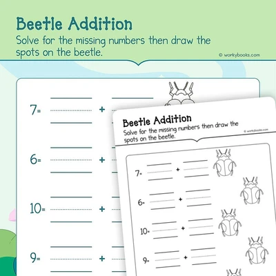 Beetle Addition - worksheet educational content