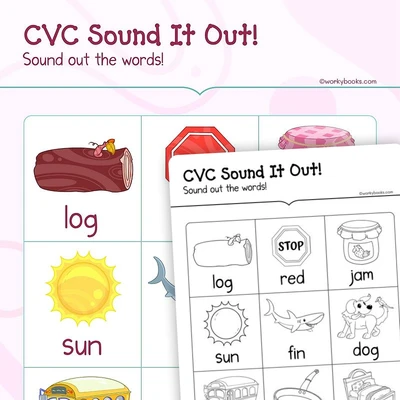 CVC Sound it Out! - worksheet educational content