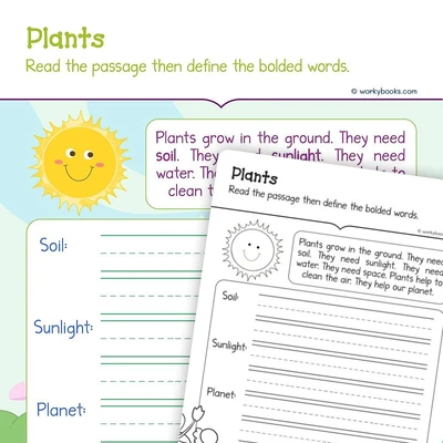 Plants—Informational Text - worksheet educational content
