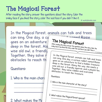The Magical Forest—Short Story - worksheet educational content
